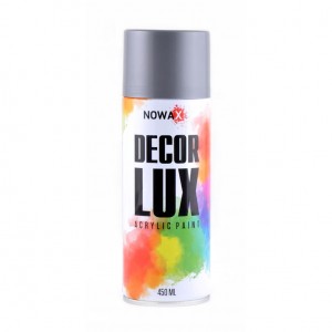 Акриловая краска серебряный металлик NOWAX Diamond Decor Lux 450мл Акриловая краска серебряный металлик NOWAX Diamond Decor Lux 450мл