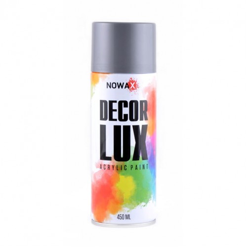 Акриловая краска серебряный металлик NOWAX Diamond Decor Lux 450мл