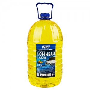 Омыватель стекла зимний VITOL "-22" Цитрус 5л Омыватель стекла зимний VITOL "-22" Цитрус 5л