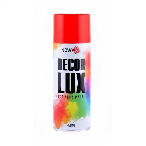Акриловая краска глянцевая сигнально красная NOWAX Decor Lux (3001) 450мл Акриловая краска глянцевая сигнально красная NOWAX Decor Lux (3001) 450мл