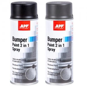 APP Краска бамперная Bumper Paint 2 в1 Spray структурная, 400 мл, черный (020811) APP Краска бамперная Bumper Paint 2 в1 Spray структурная, 400 мл, черный (020811)