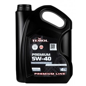 Масло TEMOL PREMIUM 5W-40 API SN (Lic. №3678)/CF ACEA A3/B4 (4 л) Масло TEMOL PREMIUM 5W-40 API SN (Lic. №3678)/CF ACEA A3/B4 (4 л)