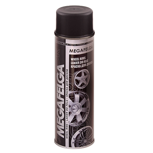 Deco Color Краска аэроз. 500ml Megafelga/для дисков черный сатин (725434)