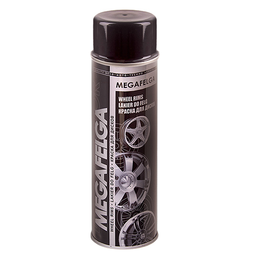 Deco Color Краска аэроз. 500ml Megafelga/для дисков черный блеск (725502)